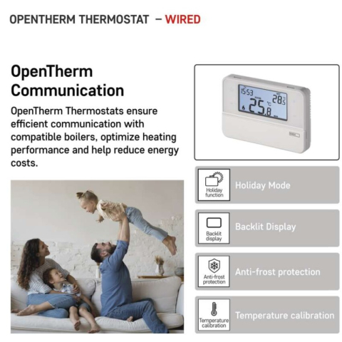 Room programmable wired OpenTherm thermostat P5606OT [2]