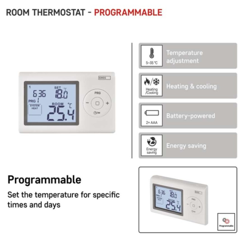Room programmable wired thermostat P5607 [1]