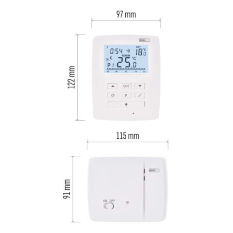 Room programmable wireless OpenTherm thermostat P5611OT.2R with 2 receivers [1]