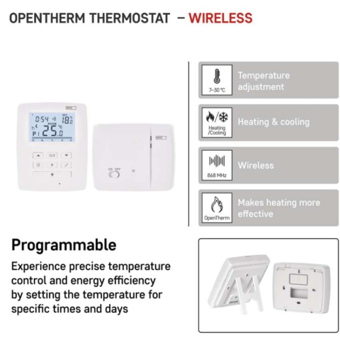 Room programmable wireless OpenTherm thermostat P5611OT [1]