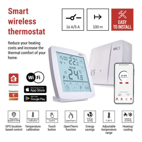 Room programmable wireless WiFi GoSmart thermostat P56211 [2]