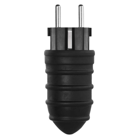 Rubber Plug for extension cord, black [1]