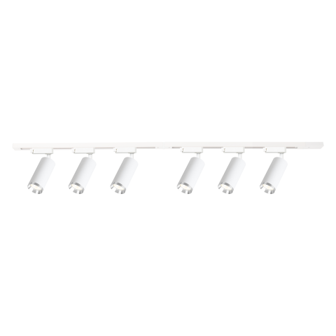 Spoturi - SET SINA CU 6 SPOTURI MICA TRACK ALB/CROM GU10 2M
