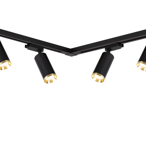 SET SINA CU 6 SPOTURI MICA TRACK NEGRU/AURIU GU10 2M [3]