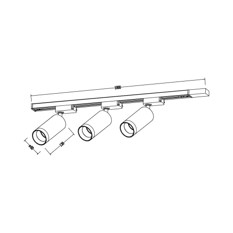 SET SPOTURI MICA PENTRU SINA ALB+CROM GU10 1M [4]