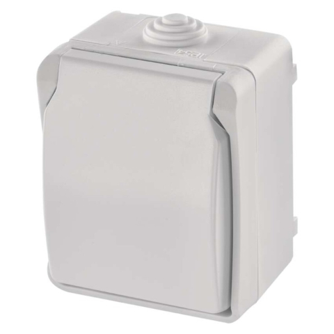 Emos - Socket (Wall-Mounted) IP54 white