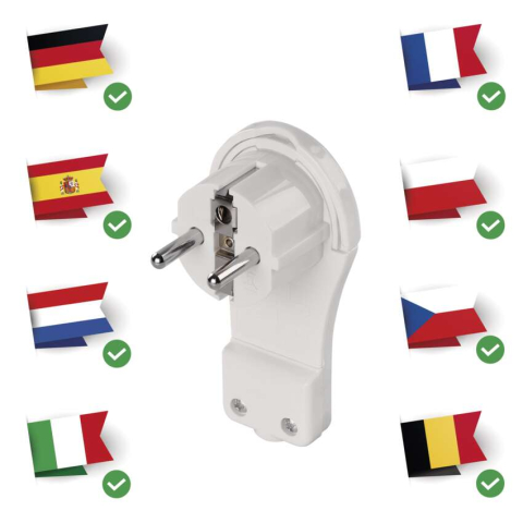 STECHER UNGHIULAR PLAT, ALB [5]