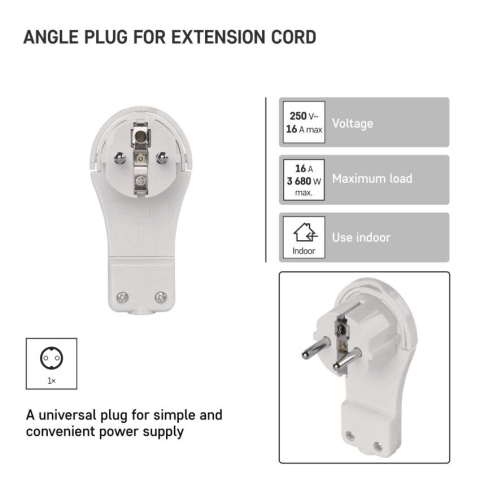 STECHER UNGHIULAR PLAT, ALB [2]