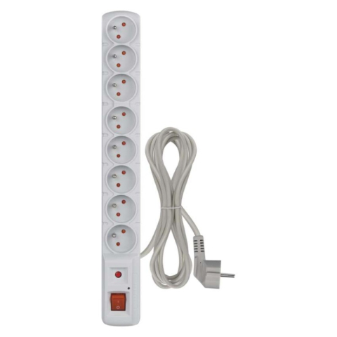 Surge Protector – 8 sockets 1,5m, grey [1]