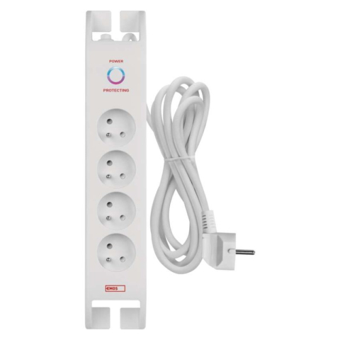 Surge Protector 900J – 4 sockets, 2m, white [1]