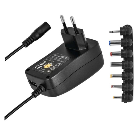 Universal adaptors, Powerbanks - Universal Switching-mode USB Power Supply 2250 mA with tips