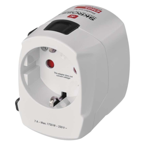Emos - Universal Travel Adaptor for America, Africa, Asia, white