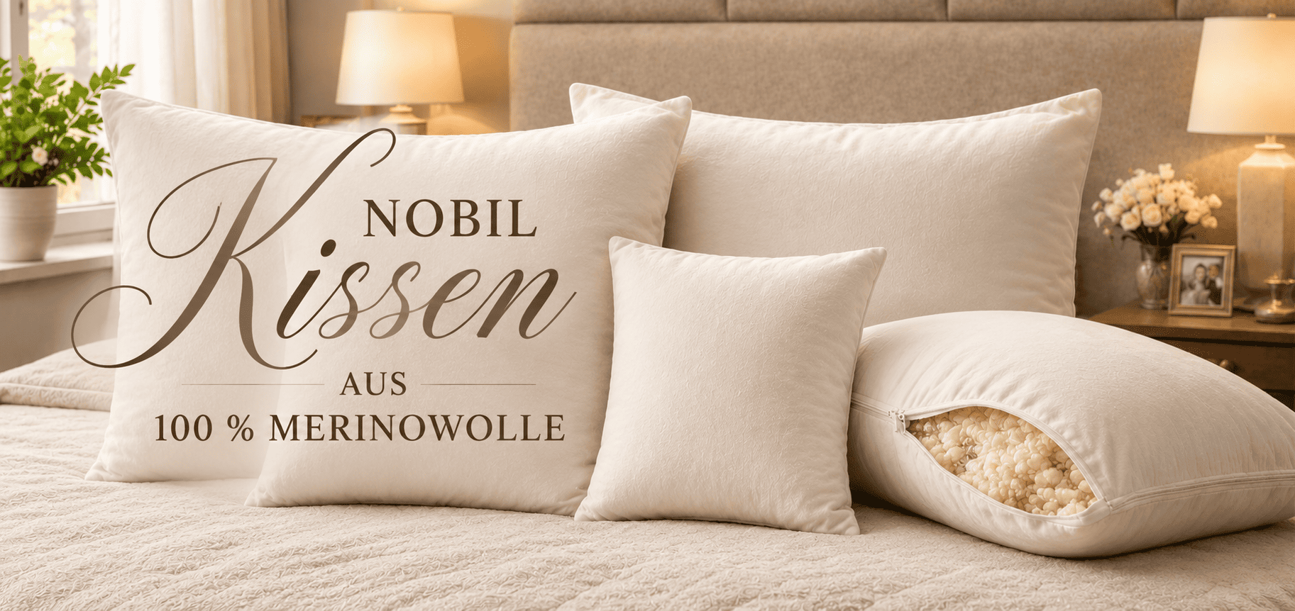 Kissen aus 100 % Merinowolle