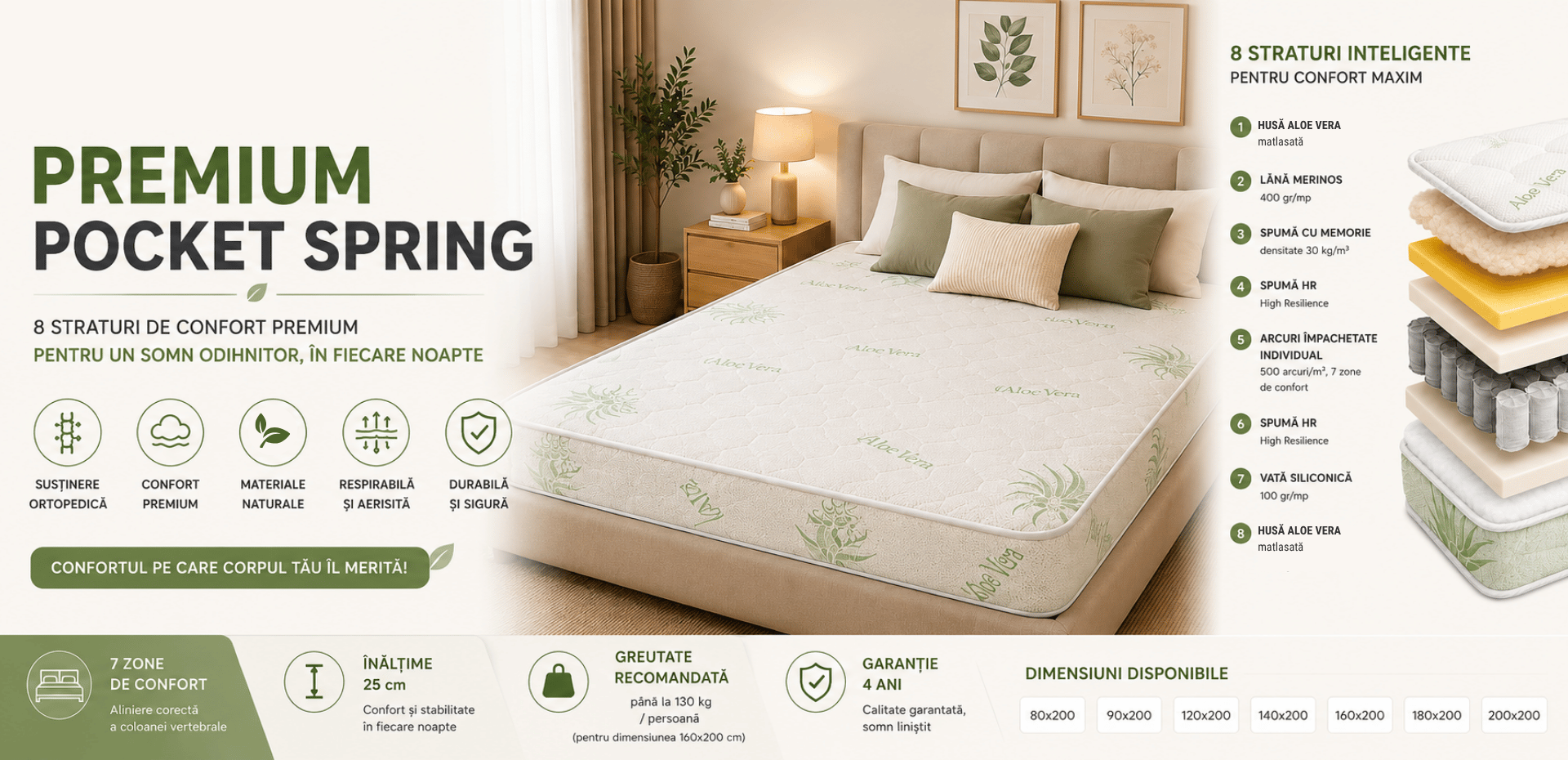 Saltea Premium Pocket Spring