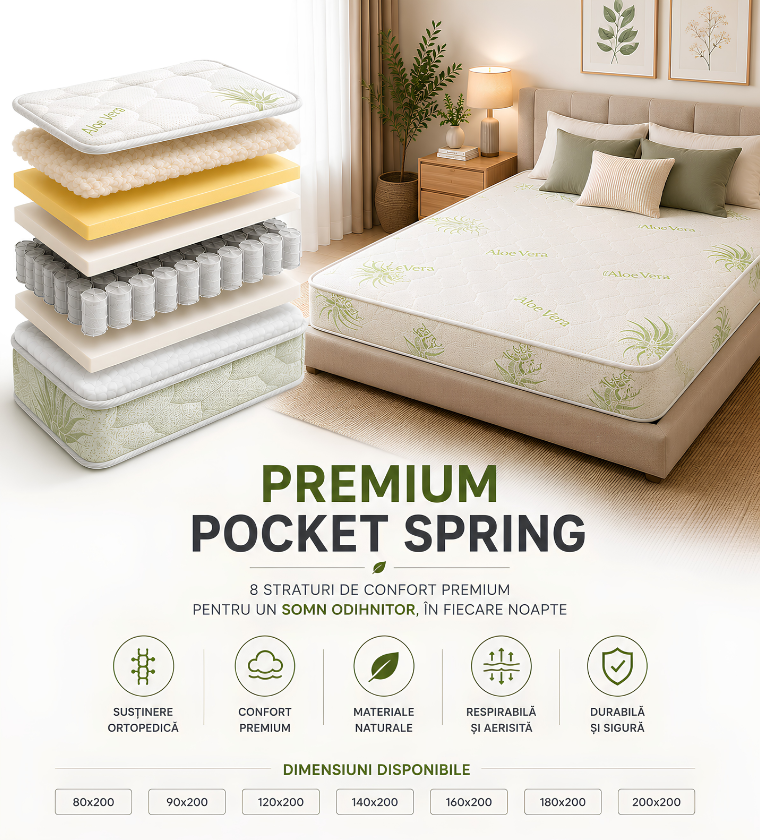 Saltea Premium Pocket Spring