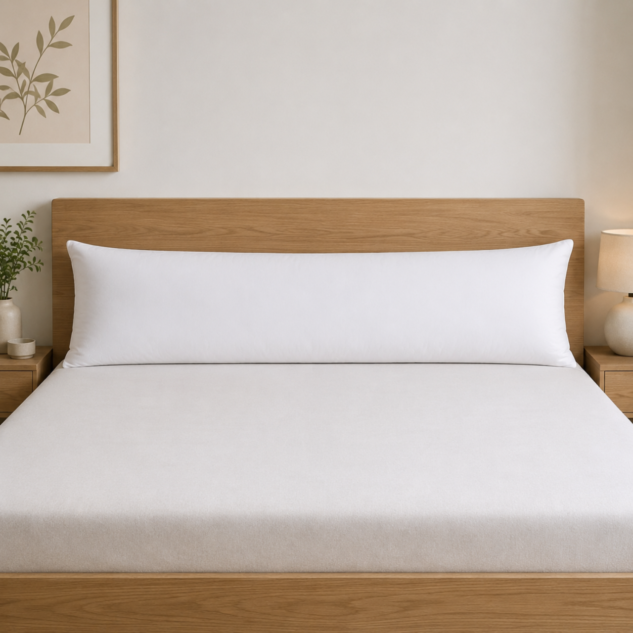 100% Merino Wool Full Body Pillow 150 x 40cm| Long Side Sleeper Support Pillow | High Density | Full-Length Bed Pillow | Oeko-Tex Cotton Cover with Zipper | LanaWool [6]