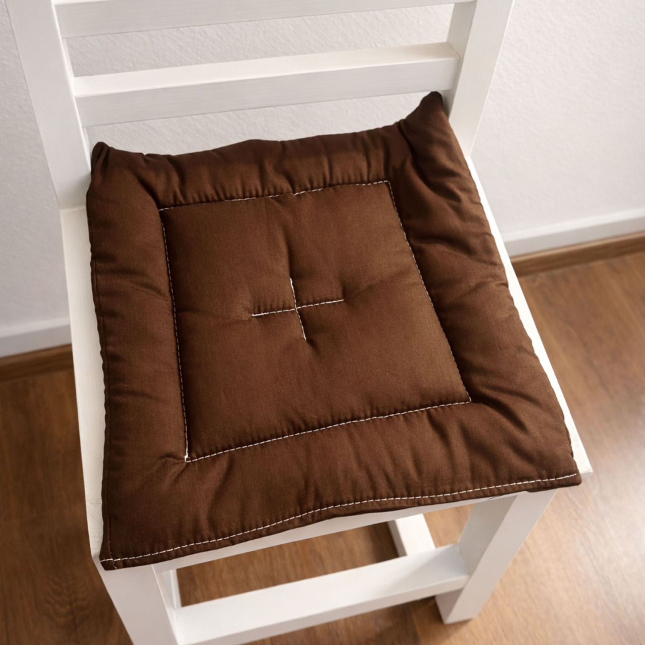 Pernă Șezut Scaun Lână Merino 100% LanaWool | 38x38cm Pătrat | Protectie Naturală AntiAcarieni, Maro [2]