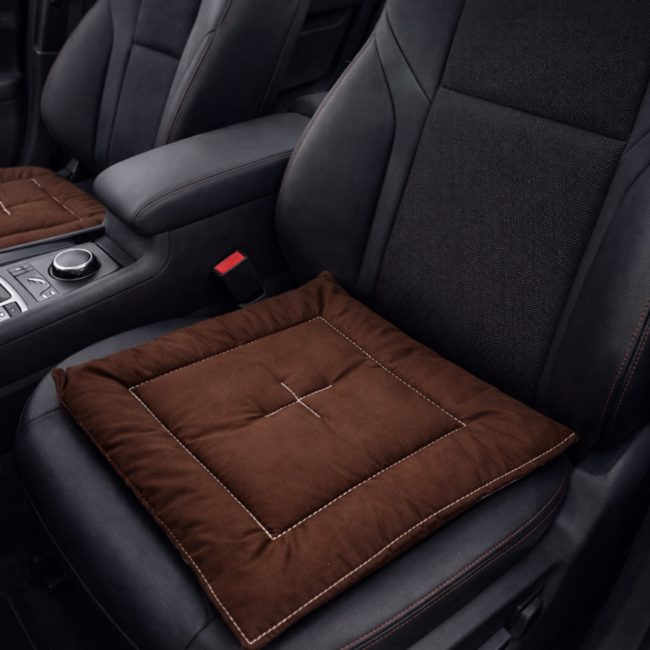 Pernă Șezut Scaun Lână Merino 100% LanaWool | 38x38cm Pătrat | Protectie Naturală AntiAcarieni, Crem [5]