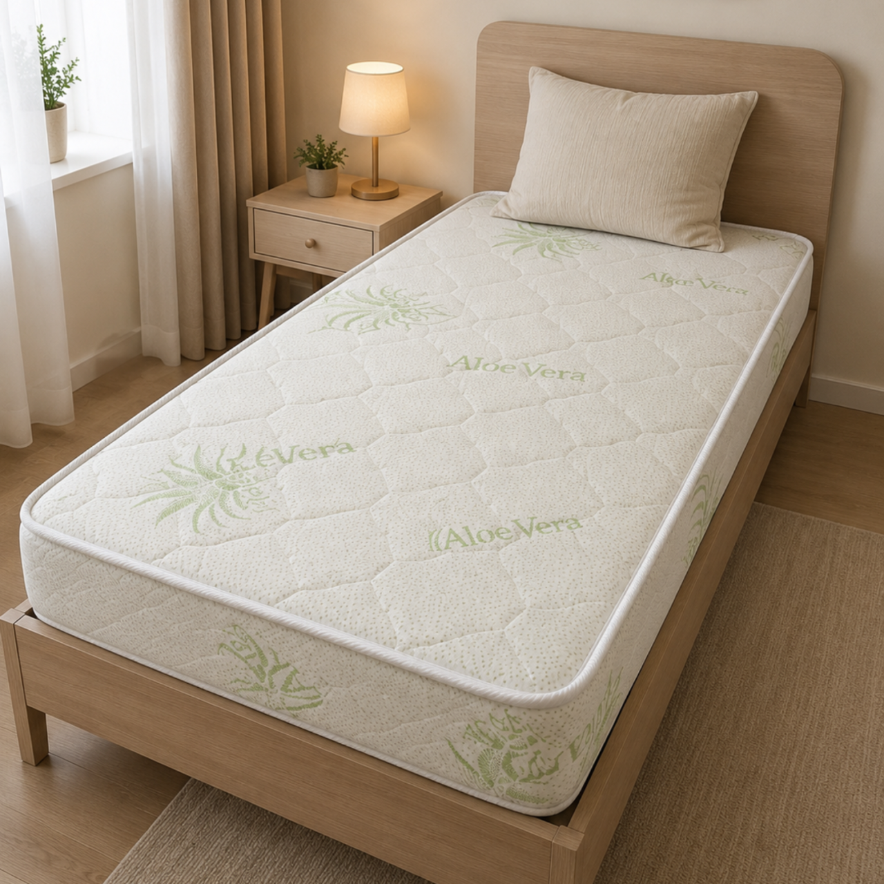 Premium Orthopedic Mattress with 7-Zone Pocket Springs, Memory Foam, 100% Merino Wool Layer, Washable Aloe Vera Cover, 7-Layer LanaWool Mattress - [4]