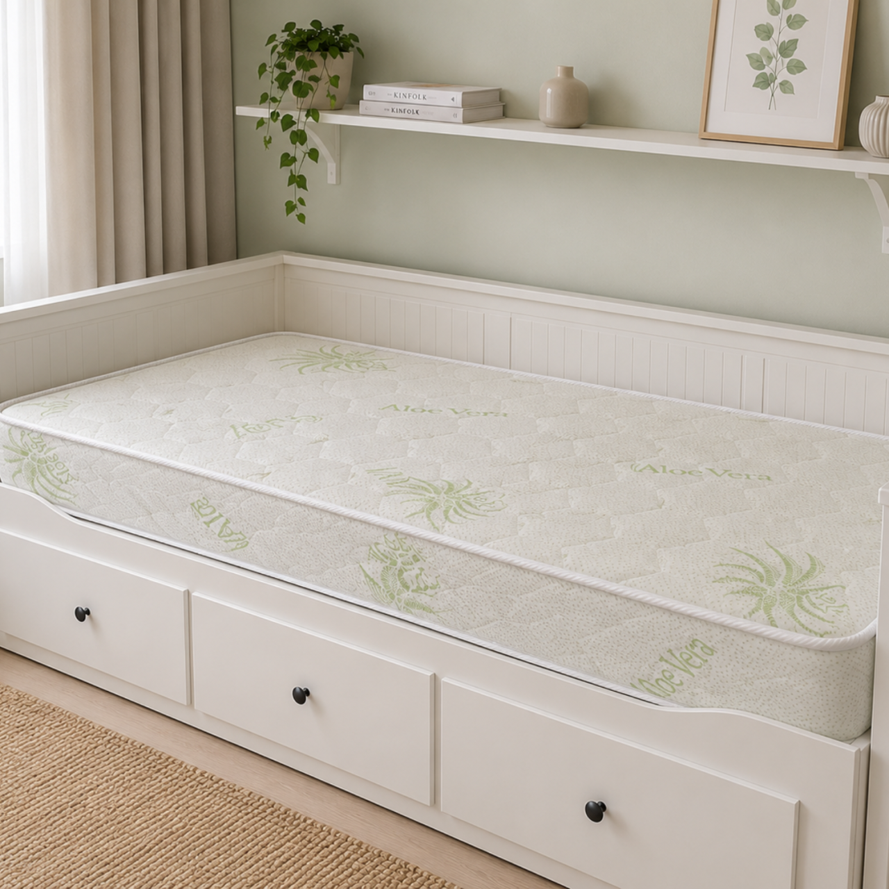 Premium Orthopedic Mattress with 7-Zone Pocket Springs, Memory Foam, 100% Merino Wool Layer, Washable Aloe Vera Cover, 7-Layer LanaWool Mattress - [2]