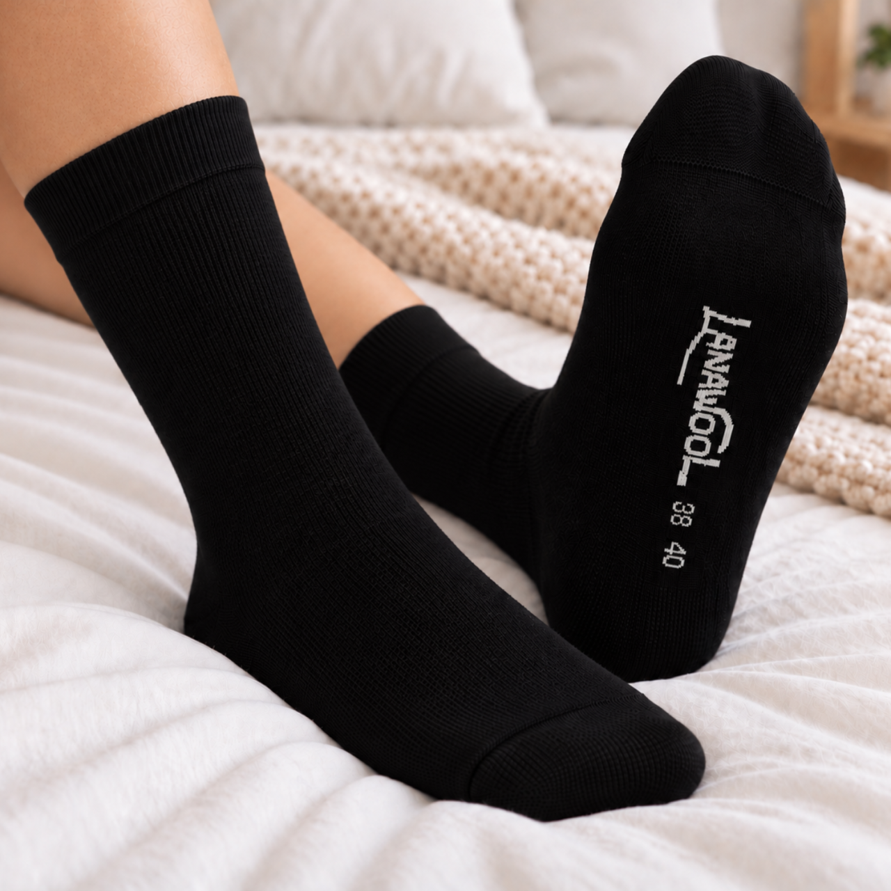 2-Paar-Set Merinowollsocken für Damen und Herren – Fein und Atmungsaktiv, Empfohlen zur Temperaturregulierung und Feuchtigkeitskontrolle [2]