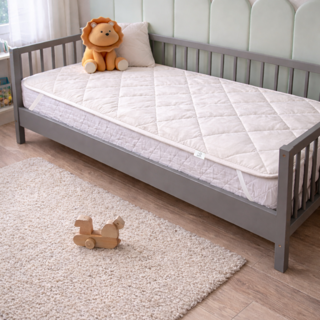 Topper Lână Merino 100% LanaWool | 140x200 cm 900 g/mp | Exterior Bumbac OekoTex Clasa 1 | Protecție Saltea, Alb [2]