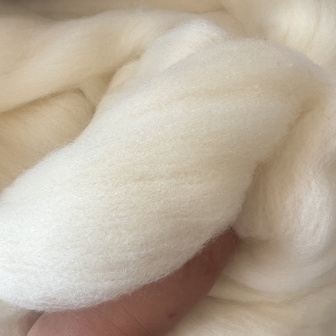 Natural Wool - Premium White Merino Carded Wool 500g, 20-22 Microns, Fiber Length 6–8 cm, Natural, Washed, Sun-Dried, Ideal for Felting, Spinning, Stuffing, and Knitting