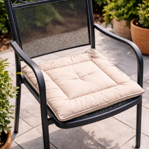 Casa & Deco - Pernă Șezut Scaun Lână Merino 100% LanaWool | 38x38cm Pătrat | Protectie Naturală AntiAcarieni, Crem