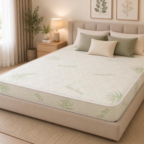 Saltele Ortopedice - Saltea LanaWool Ortopedica Premium cu Pocket SPring 7 Zone, Spuma cu Memorie, Strat din Lana 100% Merinos, SPuma HR 30kg/mp, Husa Aloe Vera lavabila, Saltea cu 9 Straturi