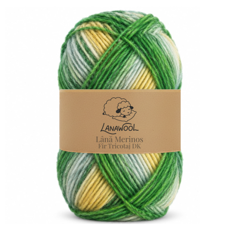 Naturwolle - LanaWool 3er-Set Strick- & Häkelgarn aus 100 % Merinowolle | 200 m / 100 g | DK (Double Knit) | Nadelstärke 2–2,5 mm | Farbverlauf 143DVG