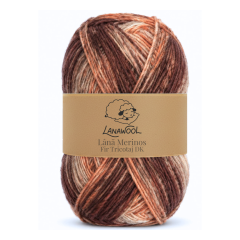Naturwolle - LanaWool 3er-Set Strick- & Häkelgarn aus 100 % Merinowolle | 200 m / 100 g | DK (Double Knit) | Nadelstärke 2–2,5 mm | Farbverlauf  144DMP