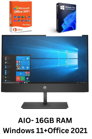 Calculatoare second hand - AIO Office refurbished - HP ProOne 600 G4 i5-8600 3.1 GHz 21.5 Full HD 16GB DDR4 256GB SSD +Windows 11+ Office 2021