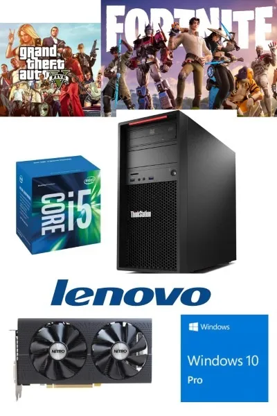 Calculatoare Gaming - Calculator gaming GTA5 Fornite CSGO – Lenovo P320 i5-6600k 3.9Ghz ram 16gb DDr4 ssd 240gb+hdd1TB,placa video Rx470 4gb Windows11