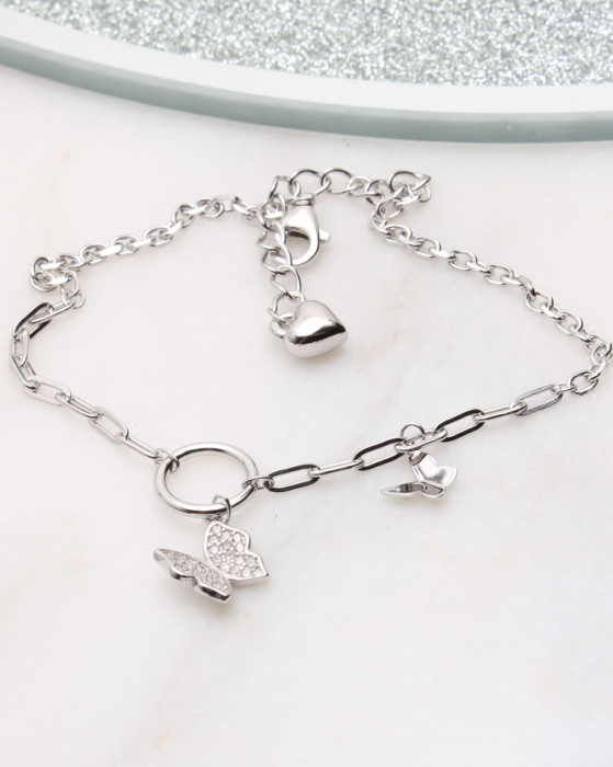 Bratara argint cu fluturasi, gr3.6 [1]