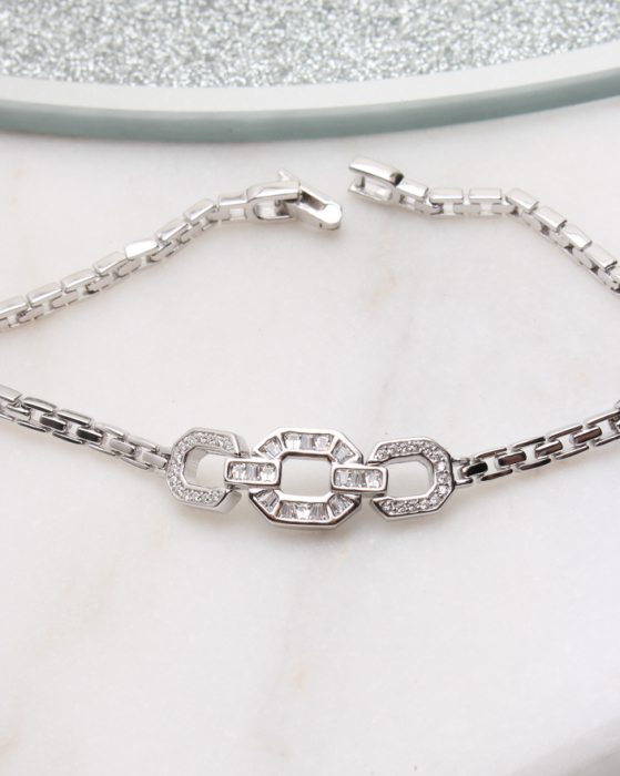 Bratara argint si cubic zirconia, gr7.6 [1]
