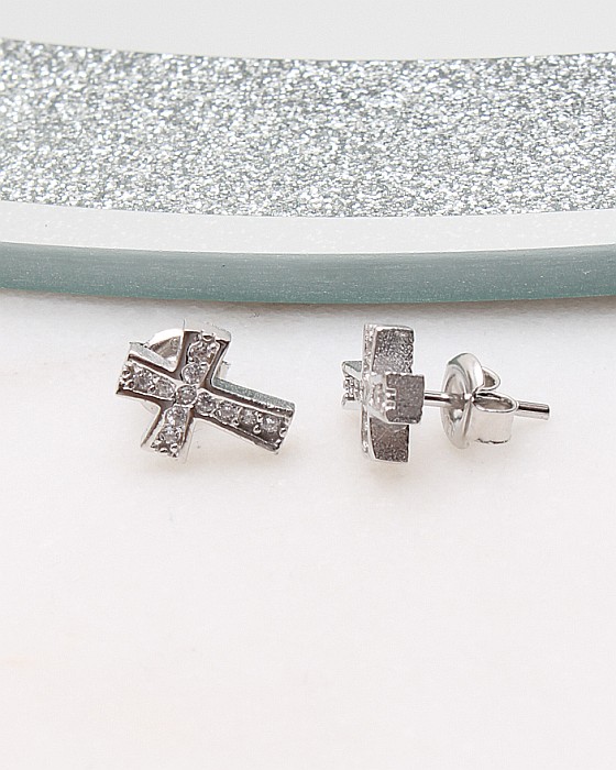 Cercei argint cruciulita cod 2-50389, gr1.6 [1]