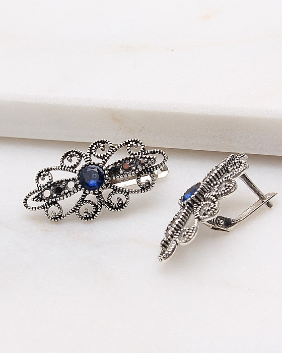 Cercei argint cu marcasite cod 2-48769, gr3.9 [1]