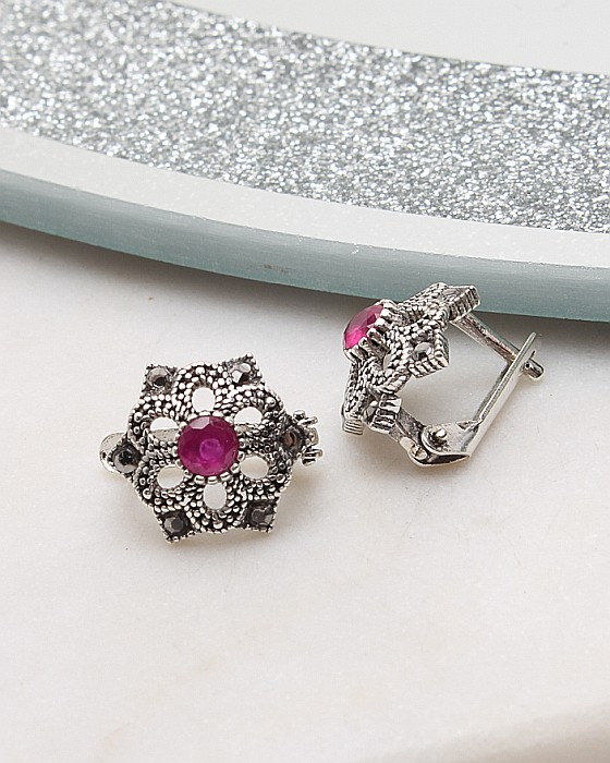 Cercei argint cu marcasite cod 2-50837, gr1.9 [1]