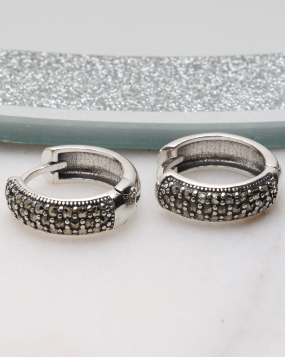 Cercei argint cu marcasite, gr4.4 [1]