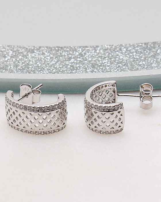 Cercei argint si cubic zirconia cod 2-51218, gr2.8 [1]