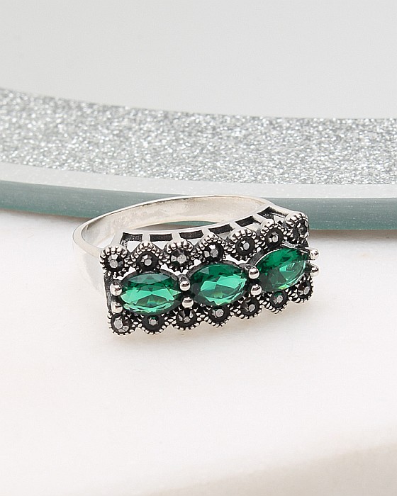 Inel argint cu marcasite cod 1-50074, gr3.8 [1]