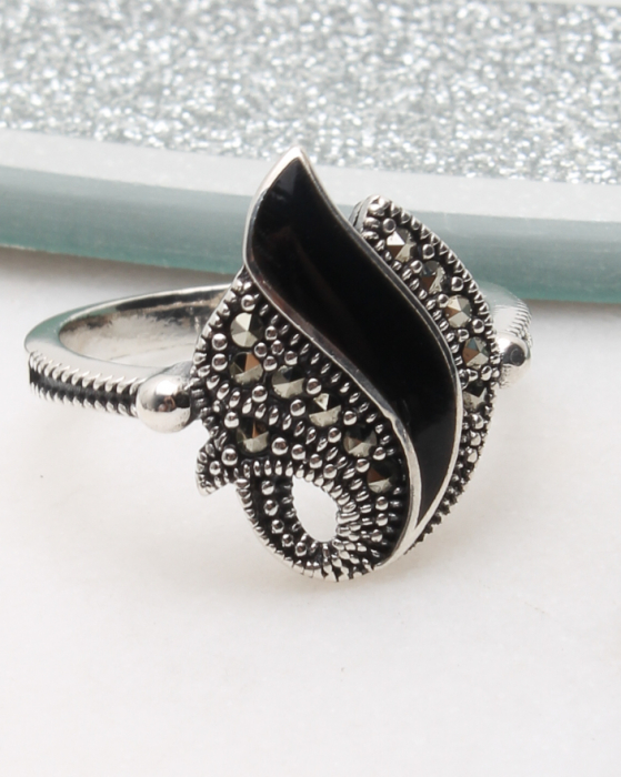 Inel argint cu marcasite, gr3.3 [1]