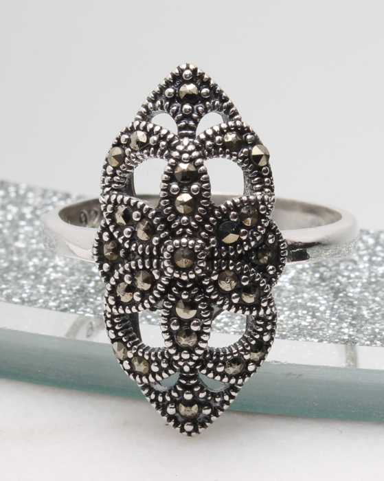 Inel argint cu marcasite, gr4 [1]