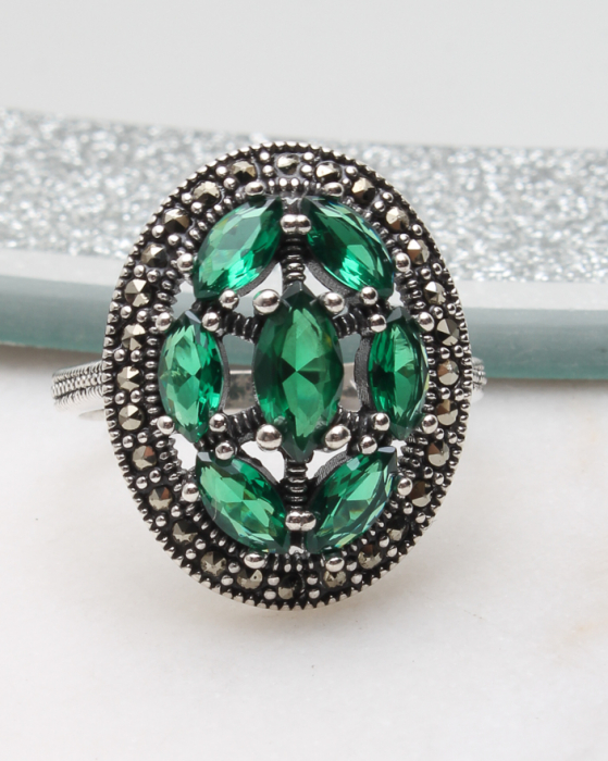 Inel argint cu marcasite, gr5 [1]