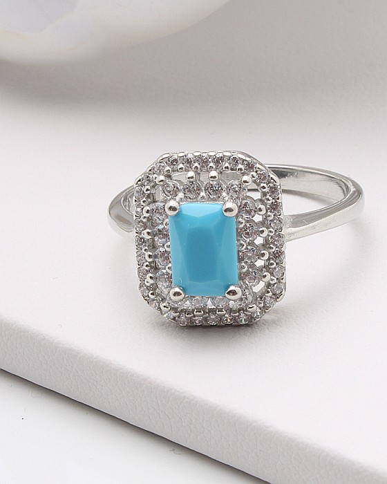 Inel argint si cubic zirconia cod 1-45443, gr3.2 [1]