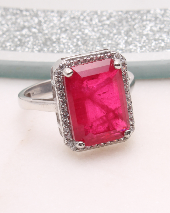 Inel argint si cubic zirconia, gr4.2 [1]