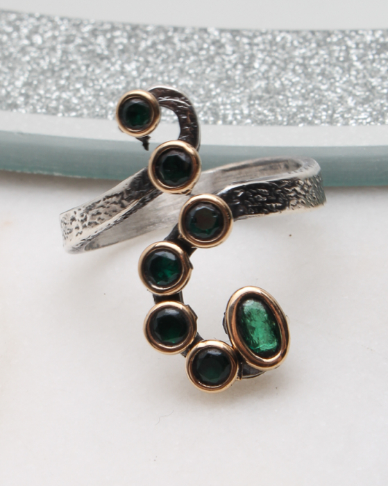 Inel argint si cubic zirconia, gr5.1 [1]