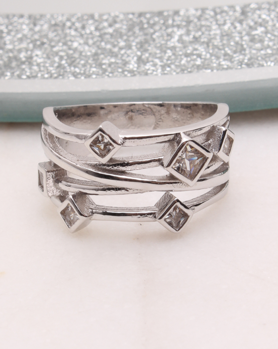 Inel argint si cubic zirconia, gr5.2 [1]