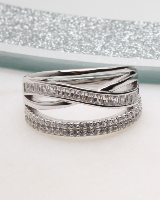 Inel argint si cubic zirconia, gr5 [1]