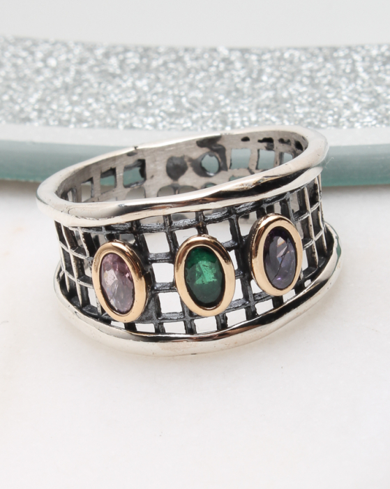 Inel argint si cubic zirconia, gr5.8 [1]